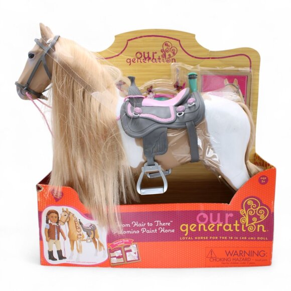 Our Generation 20" Palomino Paint Horse Toy With Accessories Retired - Picture 1 of 7
